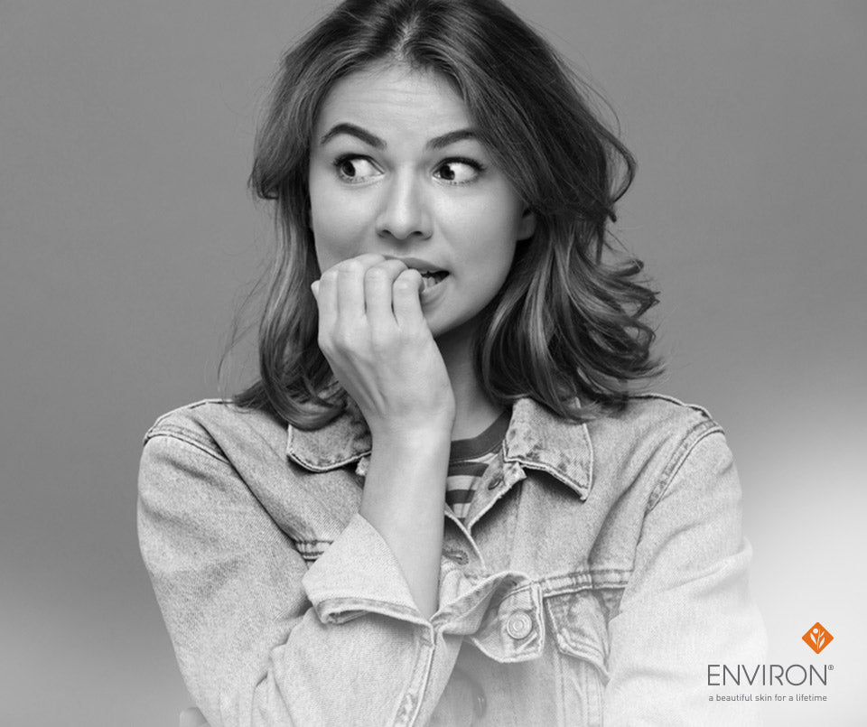 Woman wearing a blue denim jacket to promote health improvement and stress reduction in a lifestyle article