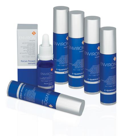 Blue and silver environ skincare serum set in sleek cylindrical bottles with dropper caps featured in part 2 article