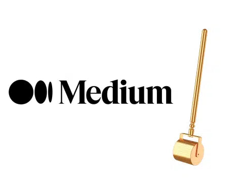 Gold-colored roller with a cylindrical handle and rounded base