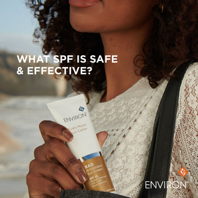 White tube of environ even more sun care+ rad antioxidant sun cream with spf 15
