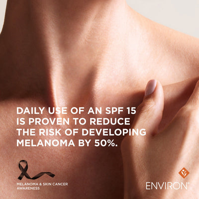 A black ribbon symbolizing melanoma and skin cancer awareness.
