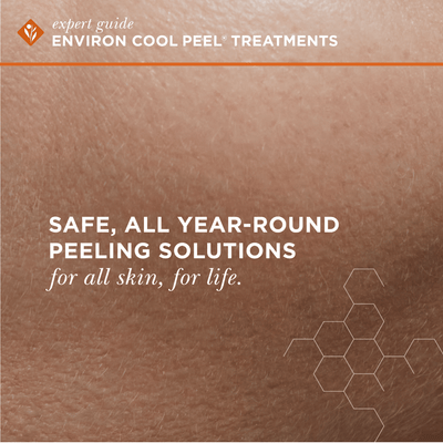 Environ cool peel treatments expert guide featuring safe, all-year-round peeling solutions for all skin types.