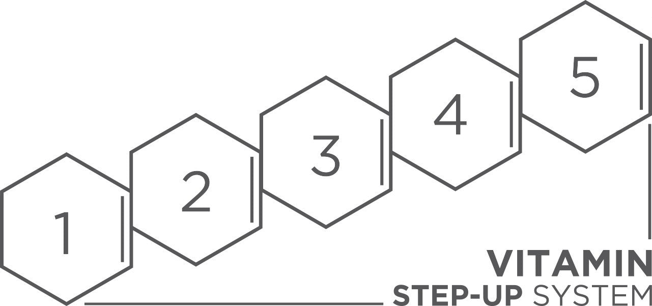 The image displays a minimalist line drawing of five interconnected hexagons, each labeled with the numbers 1 through 5 in bold black font.