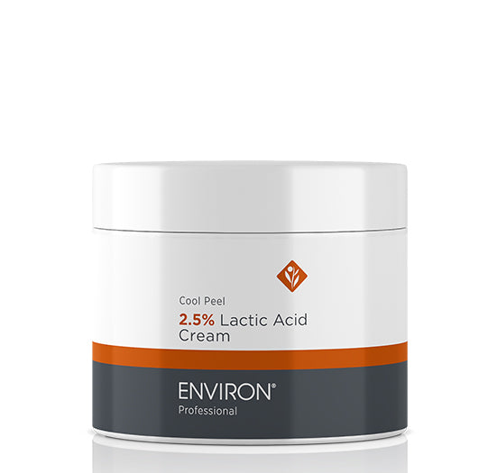 A white jar of Environ Professional Cool Peel 2.5% Lactic Acid Cream sits against a clean white background.