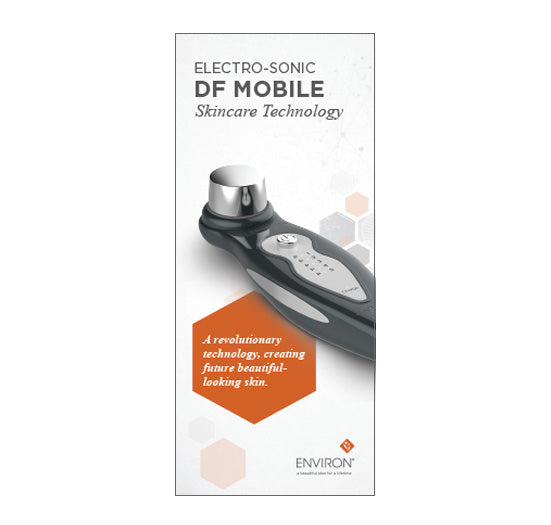 The Environ Electro-Sonic DF Mobile handheld device showcases advanced skincare technology for achieving healthy, beautiful-looking skin.