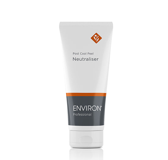 A white tube of Environ Professional Post Cool Peel Neutraliser stands centered against a clean white background.